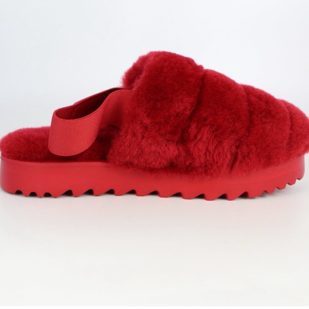 AUTHENTIC UGG Super Fluff Genuine Shearling Slingback Slippers - Picture 2 of 3